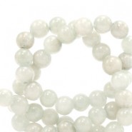 Jade Natural stone beads 4mm Light grey